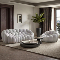 Ensemble de canapé sectionnel de football de style bulle coloré matériau en tissu adapté aux bébés canapé paresseux compressible salon d'hôtel