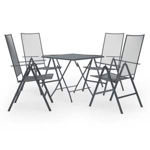 Juego de Comedor de Acero Antracita para Jardín con Acabado con Recubrimiento Ecológico y en Polvo - Product Image 2