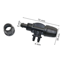 Raccord d'irrigation goutte à goutte 8/11 mm à 4/7 mm, connecteur bypass à double barbette avec écrou de blocage, répartiteur de tuyau d'eau