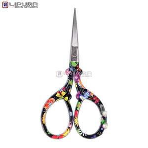 LIPUMA Russian Style Ultra-Fine Stainless Steel Curved Blade Right-Handed Fancy Scissors Manicure Pedicure <b>Nail</b> Art Durable - Product Image 6