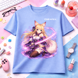 Camiseta con gráfico de chica de fantasía estilo anime de ONEAPEX – Camiseta informal unisex de manga corta - Product Image 1