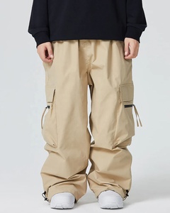 Pantalones Cargo Color Caqui para Hombre, Cintura con Cordón, Ajuste Elástico, Estilo Casual Urbano - Product Image 6