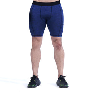 Shorts de compression pour hommes, couleur bleu-noir, fournisseur fiable, haute qualité, service OEM avec design personnalisé, prix abordable. - Product Image 1