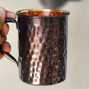 Taza de Cobre Martillada a Mano de 16 oz, Estilo Moscow Mule, para Bebidas Clásicas, Ideal para Bar, Hogar, Fiestas y Regalos - Product Image 5