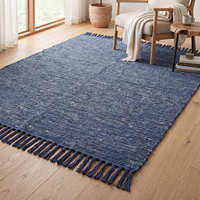 Tapis d'intérieur en coton recyclé texturé naturel, tissage plat, écologique, pour salon, style scandinave et Wabi Sabi, moderne et bio