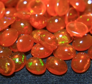 Orange Opal Genuine <b>Fire</b> Opal Natural Ethiopian Opal Oval Gemstone Cabochon Smoked Treated Stone for Rings Pendants and Jewelry - Product Image 3