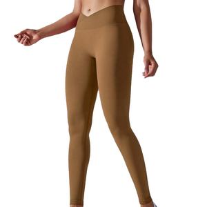 Leggings de Yoga de Cintura Alta para Mujer, Nuevo Diseño, Ropa Deportiva para Gimnasio, Diseño Sólido, Leggings de Yoga con Cintura Cruzada al por Mayor - Product Image 6