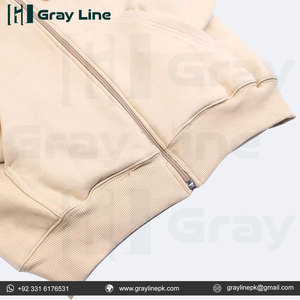 Sudadera con capucha y cremallera completa para hombre, lisa, de forro polar. - Product Image 4