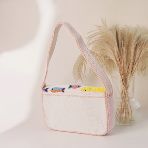 Bolso Bandolera Cuadrado Bordado con Cuentas y Estampado de Limones en Serigrafía, Diseño Moderno y Práctico para Viajes - Product Image 2