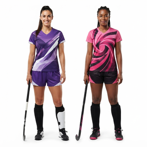 Women Field Hockey Uniform Custom Sublimation Jersey and <b>Skirt</b> Set Breathable Lightweight Quick Dry Sportswear Moisture Wicking - Product Image 2