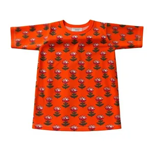 Orange Floral Embroidered Textile Fabric Cosmetic <b>Bag</b> with Bohemian Pattern for <b>Sewing</b> Pouch Gift for her - Product Image 3