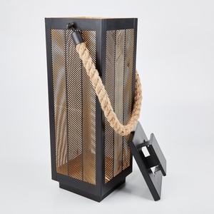 Customisable <b>Black</b> Metal Iron Cut Hanging Lantern Jars for Home Christmas Decor Ramadan Weddings Candle Holders Flameless - Product Image 5