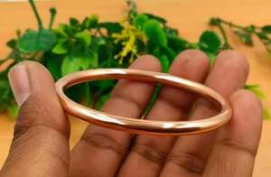 Minimalist Solid Copper Bracelet Classic Smooth Finish Handmade Pure Copper Bracelet - Product Image 5