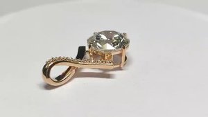 จี้เพชรเม็ดเดี่ยวแบบสั่งทำพิเศษสำหรับผู้หญิง ทองคำแท้ 14k เพชรเพาะเลี้ยง F-VVS2 งานแฮนด์เมด เครื่องประดับเพชรทองคำคุณภาพสูงสำหรับเธอ - Product Image 2