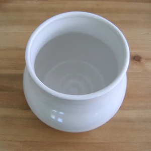 Glossy Porcelain Ceramic Utensil Holder Rounded Belly Design Smooth Finish High <b>Fired</b> Durable Kitchen Counter Storage Organizer - Product Image 3