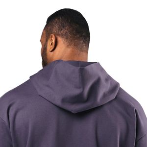 Sweat à capuche pour homme, violet foncé, en molleton épais, à manches longues, décontracté, pour le sport, la gym, l'entraînement, le streetwear - Product Image 5
