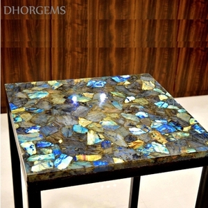 หินธรรมชาติ ลาบราดอไรต์หลากสี คริสตัลเจียระไน สำหรับตกแต่ง โต๊ะ เก้าอี้ หรือเฟอร์นิเจอร์ ขายส่ง - Product Image 4