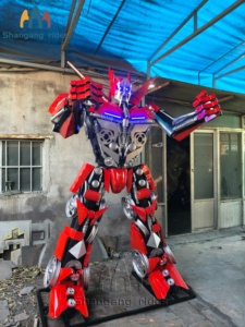 Estatua de Bumblebee Transformer <span class=keywords><strong>Gigante</strong></span> a Precio de Fábrica, Escultura de Robot de Metal Hecha a Mano - Product Image 4
