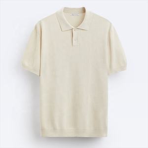 2024 personnalisé en gros personnalisé à manches courtes col à revers tricot polo basique pour hommes - Product Image 5