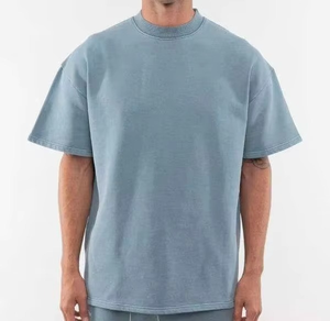 เสื้อยืดโอเวอร์ไซส์สีดำสำหรับผู้ชาย ผ้าฝ้าย 100% คอกลม แขนสั้น ผ้าถักด้านหน้า ระบายอากาศได้ดี เป็นมิตรกับสิ่งแวดล้อม สไตล์สตรีทแวร์ - Product Image 4