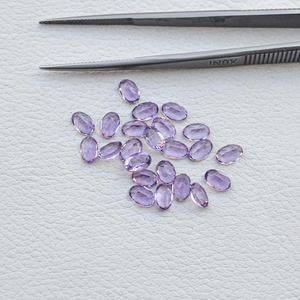 พลอยอะมีทิสต์ธรรมชาติจากบราซิล ขนาด 4 มม. 5 มม. ทรงรีเจียระไน คุณภาพ AAA สีม่วง จากผู้ส่งออกอินเดีย - Product Image 3