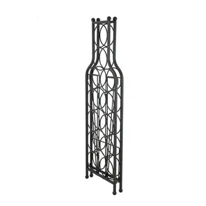 Soporte de Botellas de Metal Hecho a Mano de Lujo, Moderno Porta Vinos para Decoración de Mesa de Comedor, Soporte Decorativo de Metal Hecho a Mano - Product Image 2