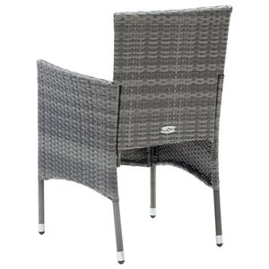 Juego de 4 Sillas de Jardín de Ratán Sintético con Cojines Gris Oscuro, Muebles de Patio para Exteriores - Product Image 6