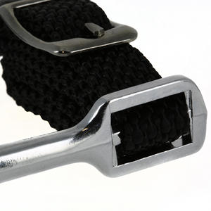 Estribos de acero inoxidable con correas y hebillas negras para montar a caballo, estribos ecuestres duraderos - Product Image 2