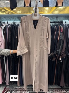 Offre Spéciale – Abaya Modeste de Dubaï à Manches Longues, Ornée de Perles et de Paillettes, Faite à la Main, Traditionnelle, pour Mariage, en Polyester Respirant, Col en V pour Femme - Product Image 3