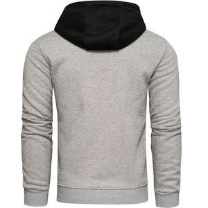Sudadera con Capucha Azul Sólido para Hombre, Corte Regular, Informal, Tejida, con Bolsillo Delantero, para Otoño - Product Image 5