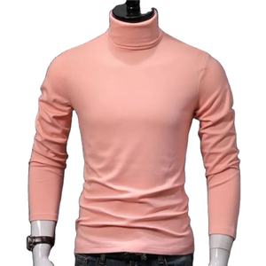 2025 nouveau basique thermique pull à col roulé bas 100% coton à manches longues mince manteau conception différentes couleurs pour hommes décontracté - Product Image 1