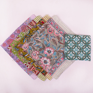 Pañuelo de Algodón Popelín Hecho a Mano en Jaipur con Estampado de Bloques, Ecológico, para las Cuatro Estaciones, Envoltura para Cabeza y Cuello, Uso Tradicional, para Mujer, Viajes - Product Image 4