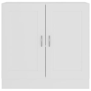 Librería de madera MDF blanca de ingeniería, 32,5 x 12,0 x 31,5 pulgadas - Product Image 5