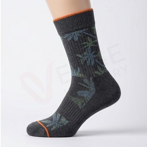 Men's Crew <b>Socks</b> Jacquard Floral Pattern Wool Nylon <b>Thick</b> Knitted Thermo <b>Winter</b> Daily Wear Regular Style - Product Image 3