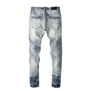 Pantalones Vaqueros de Mezclilla de Cintura Alta y Pierna Recta para Hombre, a la Moda, con MOQ Bajo, Venta al por Mayor, Cómodos para Uso Diario, Jeans Ajustados - Product Image 5