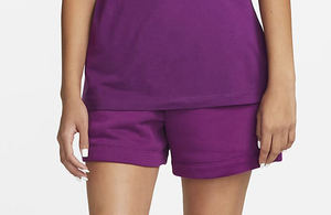 Women's <b>Purple</b> Cotton Crew Neck T-Shirt Short Sleeve Solid Color Casual Jersey Fit Regular Length Breathable All Seasons - Product Image 2