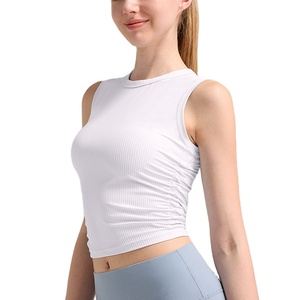 Top Deportivo Corto para Mujer con Logotipo Frontal, Tejido en Poliéster/Spandex, Transpirable, de Secado Rápido, para Fitness y Yoga - Product Image 5