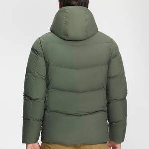Veste matelassée longue à capuche pour homme, coupe-vent, respirante, légère, doublure lisse, marque privée professionnelle - Product Image 3