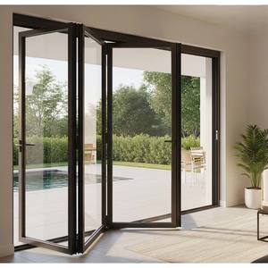 Système de porte pliante en aluminium givré moderne sur mesure, gain de place, coupe-vent, isolation thermique, appartement, maison, bureau - Product Image 4