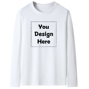 Camisetas de Manga Larga con Cuello Redondo para Hombre, 100% Algodón, Tallas Grandes, Corte Holgado, Secado Rápido, Camisetas Casuales para Chico, Venta al Por Mayor - Product Image 4