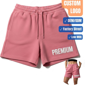 Shorts Deportivos de Felpa para Mujer Talla Grande, Cintura Elástica con Cordón, Estampados, Servicio OEM - Product Image 1