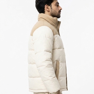 Veste matelassée pour homme, tissu extérieur résistant, isolation thermique, panneaux matelassés, fermeture éclair intégrale, poches fonctionnelles, vêtements d'hiver - Product Image 3