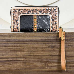 Cartera Larga de Diseño de Lujo, Cartera de Cuero Hecha a Mano, Tarjetero y Monedero para Mujer, Cartera de Piel de Vaca, Bolso de Mano Elegante - Product Image 5