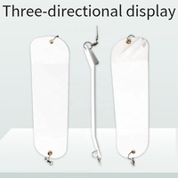 11in/28.5cm Chrome Sliver Fishing Flasher Lure avec 2 ailerons Saumon Deep Diver Plate ABS Plastic Trolling Bait