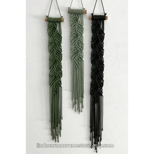 Tapiz de Macramé Vertical con Borlas, Arte Rectangular con Tema de Naturaleza, Decoración para el Hogar, para Sala de Estar - Product Image 2