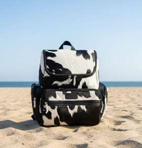 Mochila Vintage de Cuero con Pelo de Vaca, Bolso para Portátil de Cuero Rústico, Multifuncional, Gran Capacidad, Unisex, con Cierre, Modelo HNBP-0025 - Product Image 2