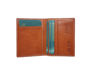 Hot Pick Men's <b>Card</b> Case <b>Holder</b> High Quality Castello Italian Vacchetta Leather RFID Protected Minimalist Checker Polyester - Product Image 1
