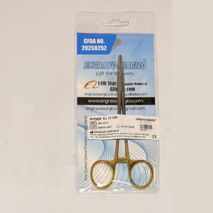 Pinzas Portaagujas Quirúrgicas de Alta Calidad 2026 al por Mayor, Rectas TC, Doradas, 230 mm (9 Pulgadas), Pinzas Ryder TC 13CM - Product Image 3