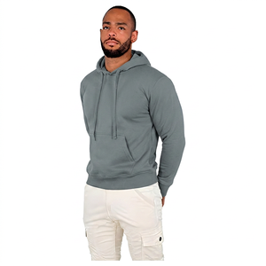 Sudadera con Capucha de Color Sólido para Hombre, Corte Regular, Informal, con Bolsillo, para Otoño - Product Image 3