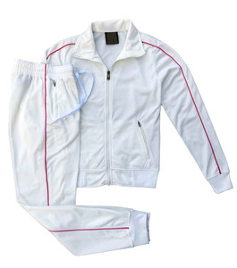 Survêtement pour homme, vêtements de sport respectueux de l'environnement, 100% polyester, tissu respirant, imprimé brodé, ceinture élastique - Product Image 1